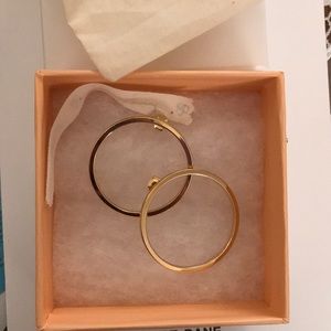 Cloverpost gold hoop earrings